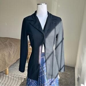 A. Byer Vintage 90s Black Single Button Top